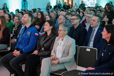 Spotkanie z polskim astronautą projektowym Europejskiej Agencji Kosmicznej Sławoszem Uznańskim-Wiśniewskim w Parku Technologii Kosmicznych w Zielonej Górze-Nowym Kisielinie 