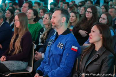 Spotkanie z polskim astronautą projektowym Europejskiej Agencji Kosmicznej Sławoszem Uznańskim-Wiśniewskim w Parku Technologii Kosmicznych w Zielonej Górze-Nowym Kisielinie 