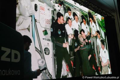 Spotkanie z polskim astronautą projektowym Europejskiej Agencji Kosmicznej Sławoszem Uznańskim-Wiśniewskim w Parku Technologii Kosmicznych w Zielonej Górze-Nowym Kisielinie 