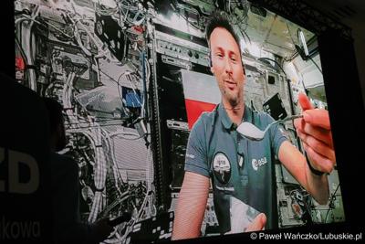 Spotkanie z polskim astronautą projektowym Europejskiej Agencji Kosmicznej Sławoszem Uznańskim-Wiśniewskim w Parku Technologii Kosmicznych w Zielonej Górze-Nowym Kisielinie 