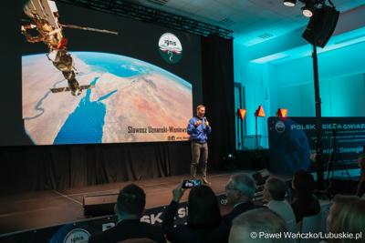 Spotkanie z polskim astronautą projektowym Europejskiej Agencji Kosmicznej Sławoszem Uznańskim-Wiśniewskim w Parku Technologii Kosmicznych w Zielonej Górze-Nowym Kisielinie 