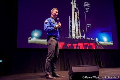 Spotkanie z polskim astronautą projektowym Europejskiej Agencji Kosmicznej Sławoszem Uznańskim-Wiśniewskim w Parku Technologii Kosmicznych w Zielonej Górze-Nowym Kisielinie 
