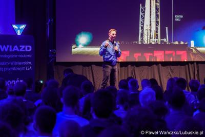Spotkanie z polskim astronautą projektowym Europejskiej Agencji Kosmicznej Sławoszem Uznańskim-Wiśniewskim w Parku Technologii Kosmicznych w Zielonej Górze-Nowym Kisielinie 
