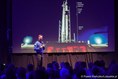 Spotkanie z polskim astronautą projektowym Europejskiej Agencji Kosmicznej Sławoszem Uznańskim-Wiśniewskim w Parku Technologii Kosmicznych w Zielonej Górze-Nowym Kisielinie 
