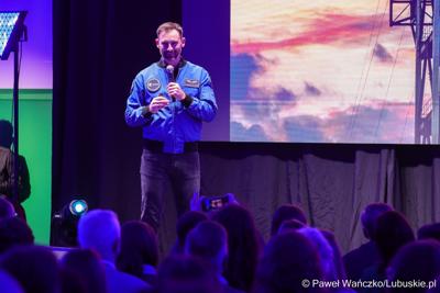Spotkanie z polskim astronautą projektowym Europejskiej Agencji Kosmicznej Sławoszem Uznańskim-Wiśniewskim w Parku Technologii Kosmicznych w Zielonej Górze-Nowym Kisielinie 