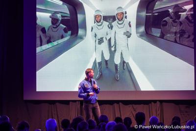 Spotkanie z polskim astronautą projektowym Europejskiej Agencji Kosmicznej Sławoszem Uznańskim-Wiśniewskim w Parku Technologii Kosmicznych w Zielonej Górze-Nowym Kisielinie 