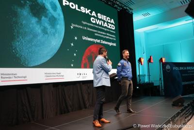 Spotkanie z polskim astronautą projektowym Europejskiej Agencji Kosmicznej Sławoszem Uznańskim-Wiśniewskim w Parku Technologii Kosmicznych w Zielonej Górze-Nowym Kisielinie 