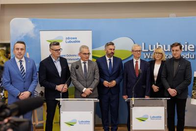 Konferencja prasowa na temat planowanej budowy Centrum Leczenia Dzieci i Młodzieży w Zielonej Górze