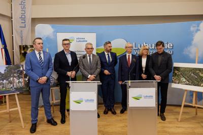 Konferencja prasowa na temat planowanej budowy Centrum Leczenia Dzieci i Młodzieży w Zielonej Górze
