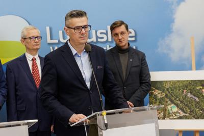 Konferencja prasowa na temat planowanej budowy Centrum Leczenia Dzieci i Młodzieży w Zielonej Górze