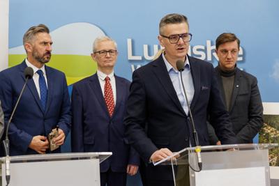 Konferencja prasowa na temat planowanej budowy Centrum Leczenia Dzieci i Młodzieży w Zielonej Górze