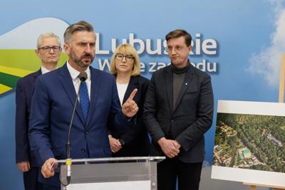 Konferencja prasowa na temat planowanej budowy Centrum Leczenia Dzieci i Młodzieży w Zielonej Górze