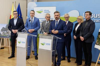 Konferencja prasowa na temat planowanej budowy Centrum Leczenia Dzieci i Młodzieży w Zielonej Górze