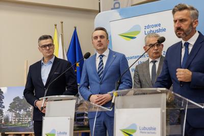 Konferencja prasowa na temat planowanej budowy Centrum Leczenia Dzieci i Młodzieży w Zielonej Górze