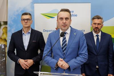 Konferencja prasowa na temat planowanej budowy Centrum Leczenia Dzieci i Młodzieży w Zielonej Górze