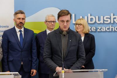 Konferencja prasowa na temat planowanej budowy Centrum Leczenia Dzieci i Młodzieży w Zielonej Górze