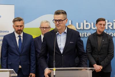 Konferencja prasowa na temat planowanej budowy Centrum Leczenia Dzieci i Młodzieży w Zielonej Górze