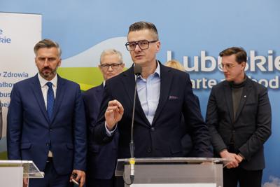 Konferencja prasowa na temat planowanej budowy Centrum Leczenia Dzieci i Młodzieży w Zielonej Górze