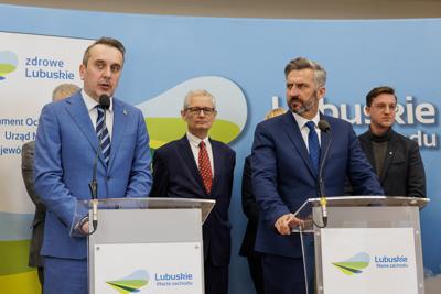 Konferencja prasowa na temat planowanej budowy Centrum Leczenia Dzieci i Młodzieży w Zielonej Górze