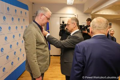 Uroczystość wręczenia odznaczeń dla zasłużonych pracowników gorzowskiego szpitala 