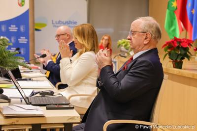 Uczestnicy XVII zwyczajnej sesja Sejmiku Województwa Lubuskiego