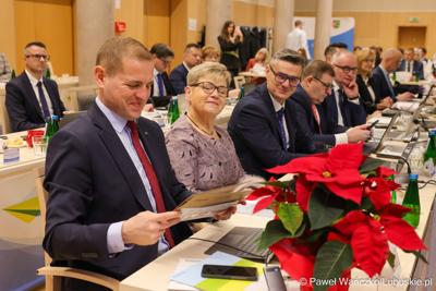 Uczestnicy XVII zwyczajnej sesja Sejmiku Województwa Lubuskiego