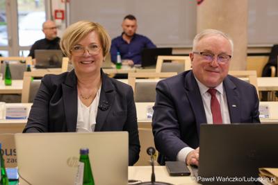 Uczestnicy XVII zwyczajnej sesja Sejmiku Województwa Lubuskiego