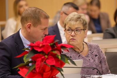 Uczestnicy XVII zwyczajnej sesja Sejmiku Województwa Lubuskiego