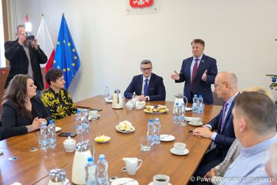 Spotkanie marszałka województwa lubuskiego z samorządowcami z powiatu słubickiego