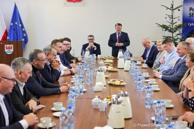 Spotkanie marszałka województwa lubuskiego z samorządowcami z powiatu słubickiego