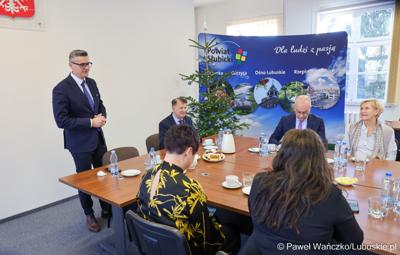 Spotkanie marszałka województwa lubuskiego z samorządowcami z powiatu słubickiego