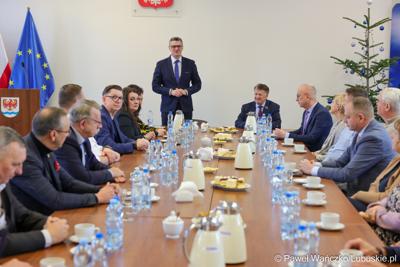 Spotkanie marszałka województwa lubuskiego z samorządowcami z powiatu słubickiego
