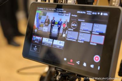 Uczestnicy konferencji prasowej podczas której przedstawiony został prezes spółki Lubuski Transport Publiczny