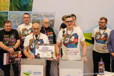 Uczestnicy konferencji prasowej zapowiadającej 34. finał WOŚP w Lubuskiem 