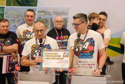 Uczestnicy konferencji prasowej zapowiadającej 34. finał WOŚP w Lubuskiem 