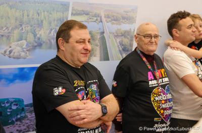 Uczestnicy konferencji prasowej zapowiadającej 34. finał WOŚP w Lubuskiem 