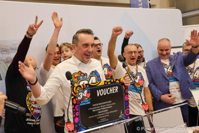 Uczestnicy konferencji prasowej zapowiadającej 34. finał WOŚP w Lubuskiem 