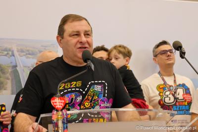 Uczestnicy konferencji prasowej zapowiadającej 34. finał WOŚP w Lubuskiem 