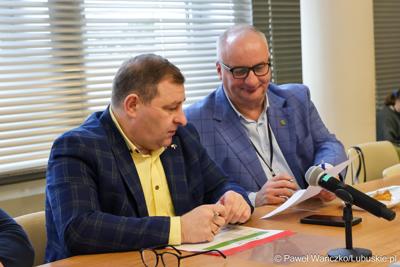 Wicemarszałkowie Grzegorz Potęga i Hubert Harasimowicz spotkali się z przedstawicielami partnerskich gmin: Małomic, Niegosławic, Szprotawy i Brzeźnicy.