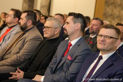 Przedstawiciele administracji samorządowej na noworocznym spotkaniu zorganizowanym przez wojewodę lubuskiego Marka Cebulę