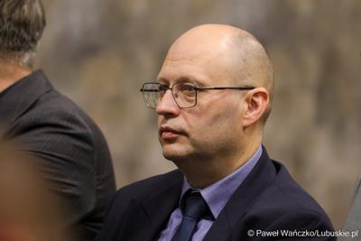 Uczestnik noworocznego spotkania z przedstawicielami administracji samorządowej, zorganizowanego przez wojewodę lubuskiego Marka Cebulę