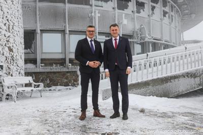 Marszałek Sebastian Ciemnoczołowski z Hetmanem Kraju Libereckiego Martinem Půtą