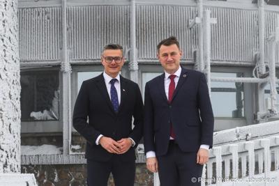 Marszałek Sebastian Ciemnoczołowski z Hetmanem Kraju Libereckiego Martinem Půtą