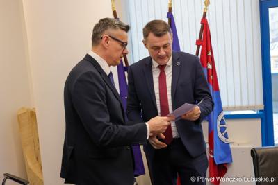 Marszałek Sebastian Ciemnoczołowski z Hetmanem Kraju Libereckiego Martinem Půtą