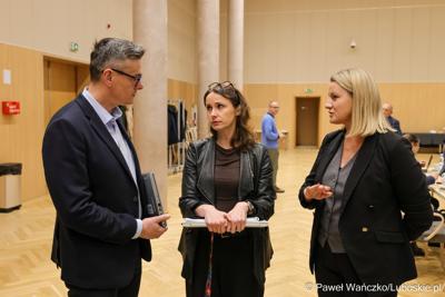 Uczestnicy obrad Regionalnej Rady ds. Energetyki, w Sali Kolumnowej Urzędu Marszalkowskiego Województwa Lubuskiego w Zielonej Górze