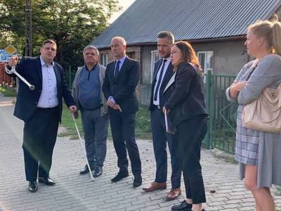 Spotkanie członka zarządu Marcina Jabłońskiego z sołtysem Kunowic Pawłem Sokołowskim.