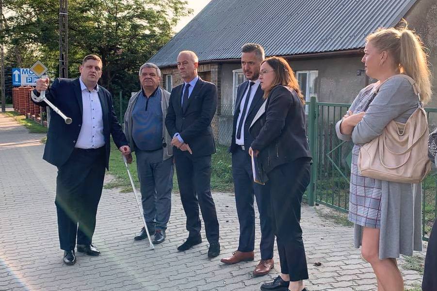 Spotkanie członka zarządu Marcina Jabłońskiego z sołtysem Kunowic Pawłem Sokołowskim.
