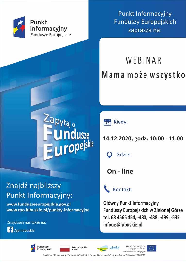 Plakat promujący webinar pt. 