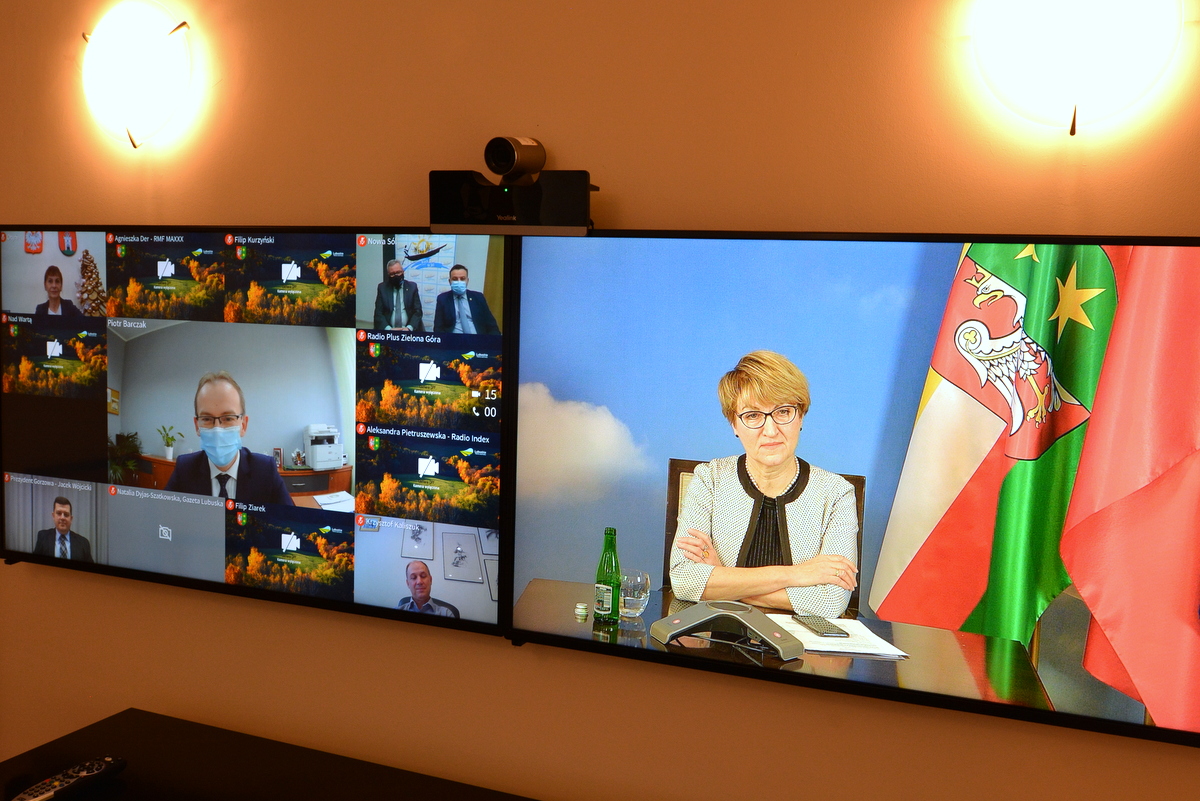 Konferencja prasowa marszałek Elżbiety Anny Polak