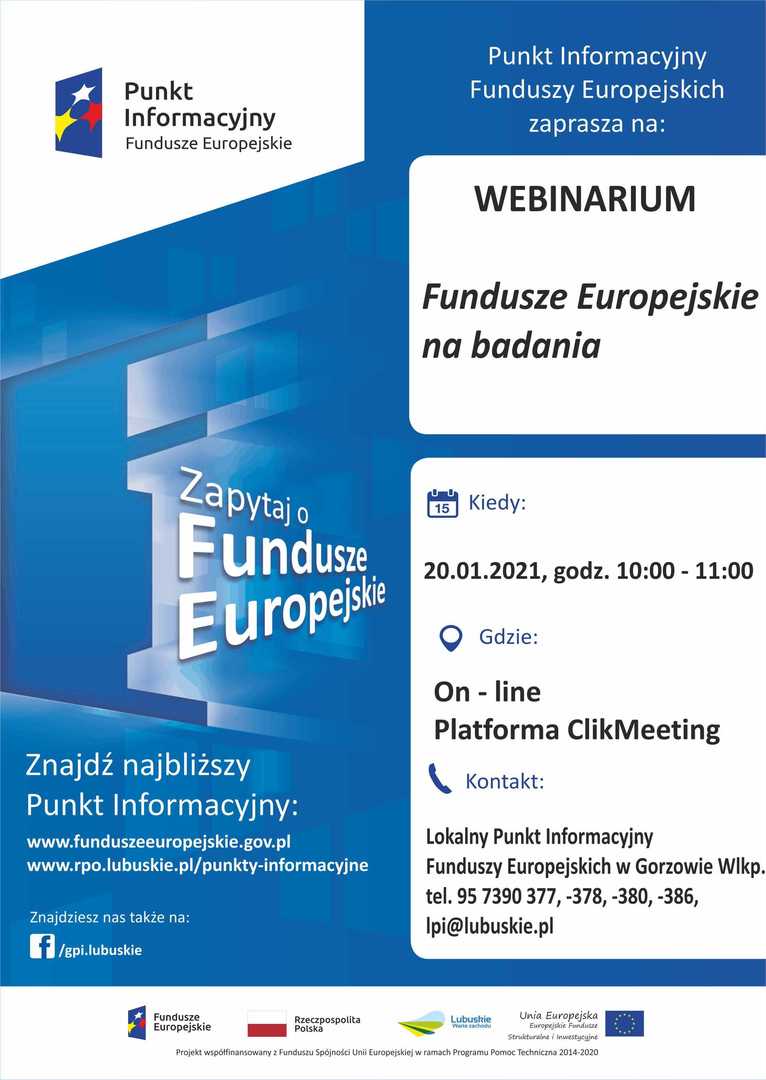 Plakat, który promuje webinar pt.